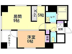 グランヴィア大通 1LDKの間取図画像