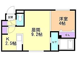ホープ北円山 1LDKの間取図画像