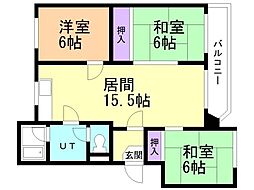 ドミ幌西 3LDKの間取図画像