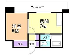 ダイアパレス南3条 1DKの間取図画像