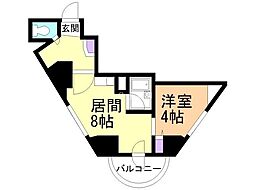 ライオンズシティ円山 1LDKの間取図画像