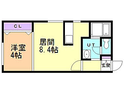 シープレーリー 1LDKの間取図画像
