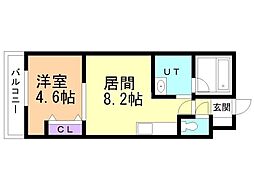 Monaco 1LDKの間取図画像