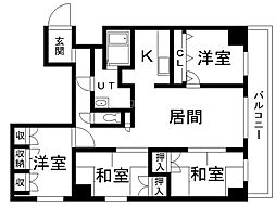 ノースピア菊水 4LDKの間取図画像