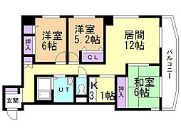 サンシティ菊水 3LDKの間取図画像