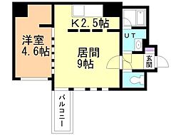 CITYSPIRE南三条2 1LDKの間取図画像