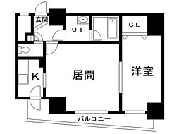 フォレスト円山 1LDKの間取図画像