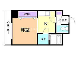 ジュマ旭ケ丘 1Kの間取図画像