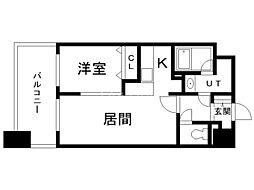 レガーロ美術館通 1LDKの間取図画像