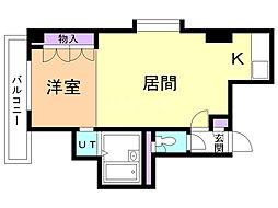 ヴィラ・ススキノ 1LDKの間取図画像
