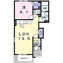 サンパチェンスB  ｜ 長野県東筑摩郡山形村（賃貸アパート1LDK・1階・44.75㎡） その2