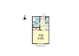 仮）女鳥羽3丁目降駒様新築アパート 1階1Kの間取り