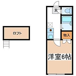 松本第11レジデンス 1Kの間取図画像
