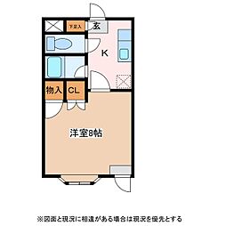 アップルズ・N 1Kの間取図画像