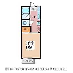 コーポ藤ヶ丘 1Kの間取図画像