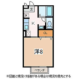 ホーユーコンホート1 1Kの間取図画像