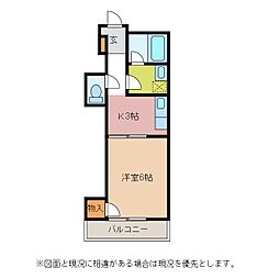 ラ・ポート 1Kの間取図画像