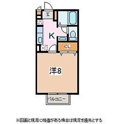 メゾン・ド・ピュア 1Kの間取図画像