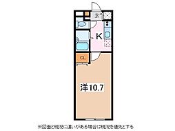フローラルヒルズ 1Kの間取図画像