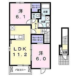 エルザ1 2LDKの間取図画像