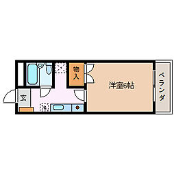 ソレイユシミズ 1Kの間取図画像