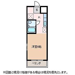 サンハイツ両下 1Kの間取図画像
