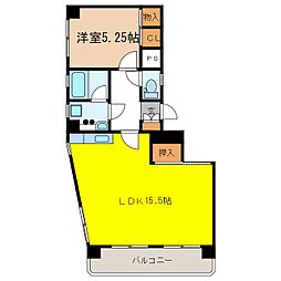 セブンリバーハウス 2階1LDKの間取り