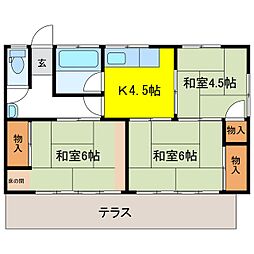 ディアスさくら貸家 3Kの間取り