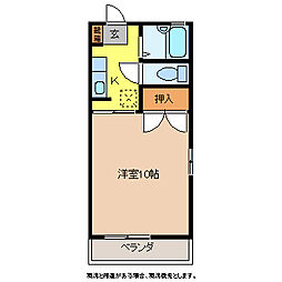 セフィーラ杏里 1階1Kの間取り