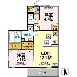Garden蔵 2LDKの間取図画像