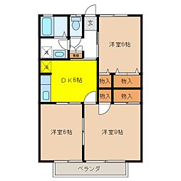 ジェッダハイツ 3DKの間取図画像