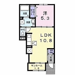 コージーコート 1LDKの間取図画像