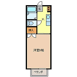 メゾンマキ 1Kの間取図画像