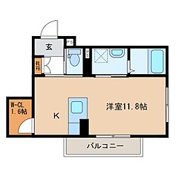 RoyalEclair ワンルームの間取図画像