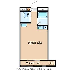 コーポ小島 ワンルームの間取図画像