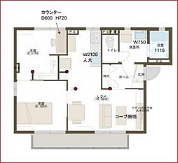 クレセント1 2LDKの間取図画像