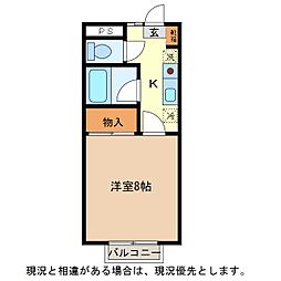 コーポK 1Kの間取図画像