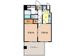 アーバンビュー南県 2Kの間取図画像