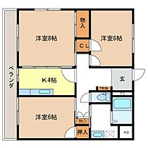 若林マンション  ｜ 長野県千曲市大字上山田上山田温泉3-14-3（賃貸マンション3K・3階・59.76㎡） その2