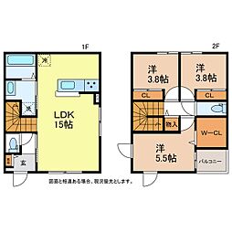 篠ノ井小森戸建 3LDKの間取り
