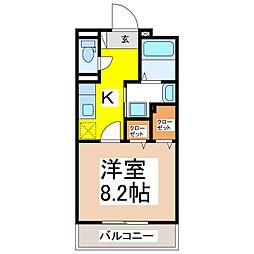 N・Sグランデ 1階1Kの間取り