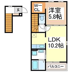 サンレミ1 1LDKの間取図画像