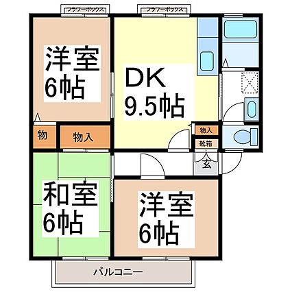サンビレッジ青木島B_間取り_0