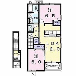 メゾン・アプリ弐番館 2LDKの間取図画像