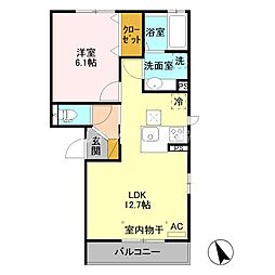 マーサ・ラムレ2 1LDKの間取図画像