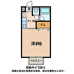 デゥエル望月 ワンルームの間取図画像