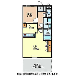 サンロード 1階1LDKの間取り