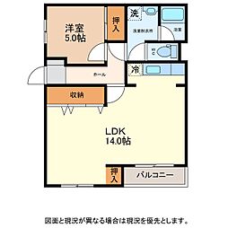 ハイブリッジ城東 1LDKの間取図画像