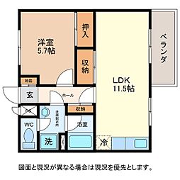 ハイブリッジ城東 1LDKの間取図画像