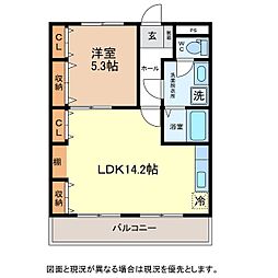 エレガント・ヴュー 1LDKの間取図画像